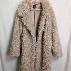 BNWT Wild Fable Beige Teddy Coat Size 4x